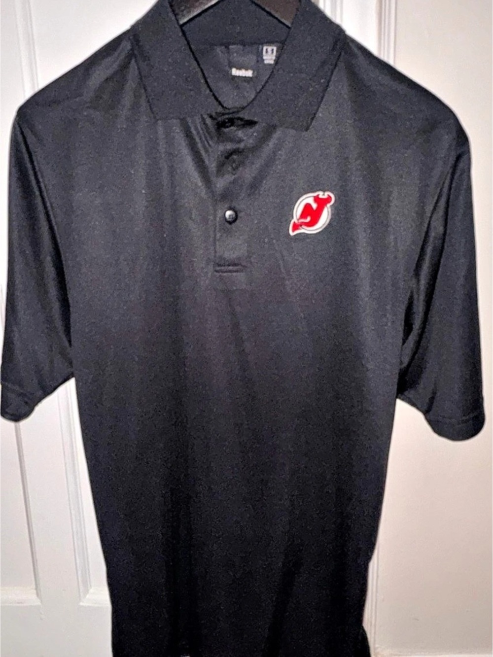Reebok New Jersey Devils PlayDry Polo Men'Small Black & Red Size Small